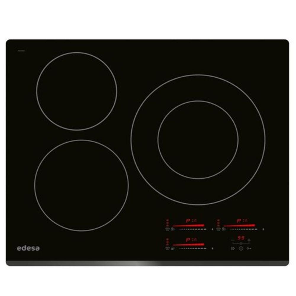 Edesa EIMS-6330 B BK - Vitroceramica Induccion 3 Zonas Coccion Ancho 60 Cm