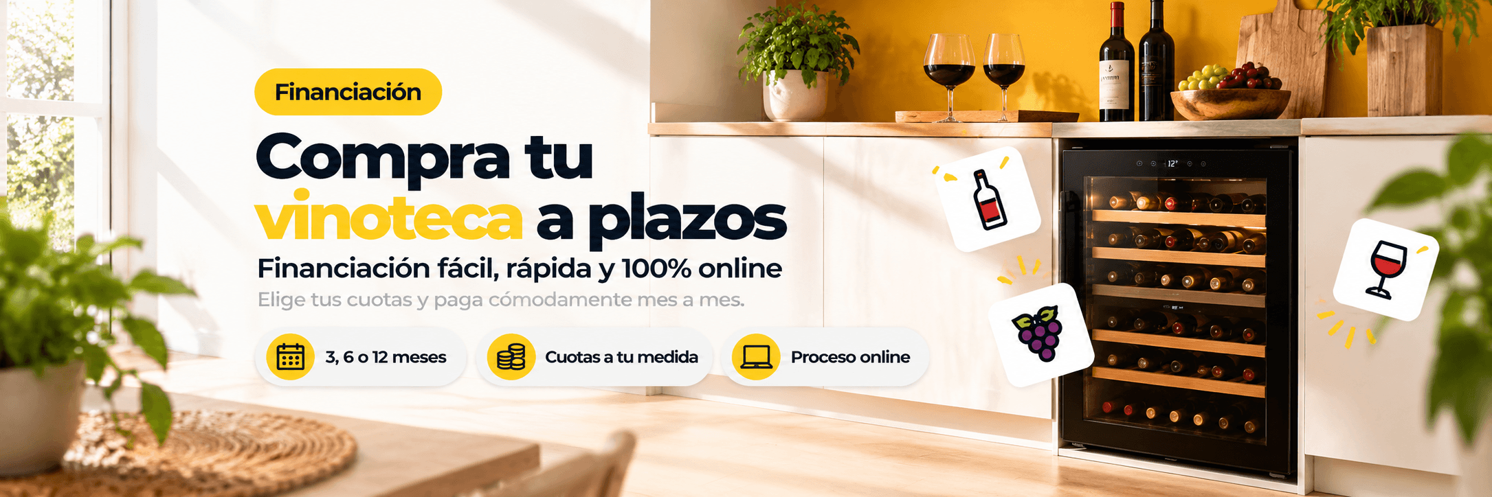Comprar vinoteca a plazos en ElectroNow