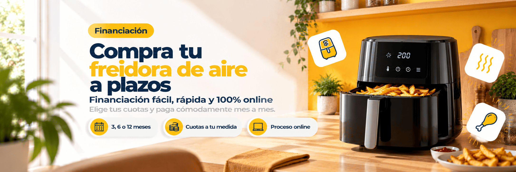 Comprar freidora de aire a plazos en ElectroNow