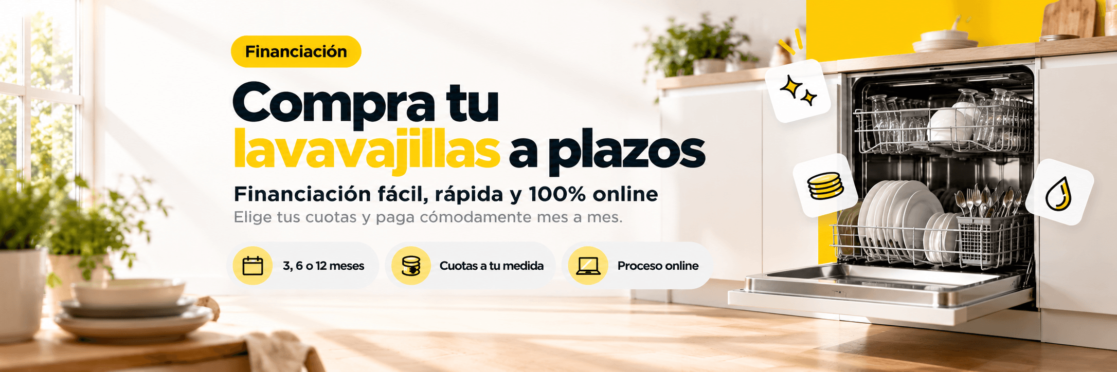 Comprar lavavajillas a plazos en ElectroNow