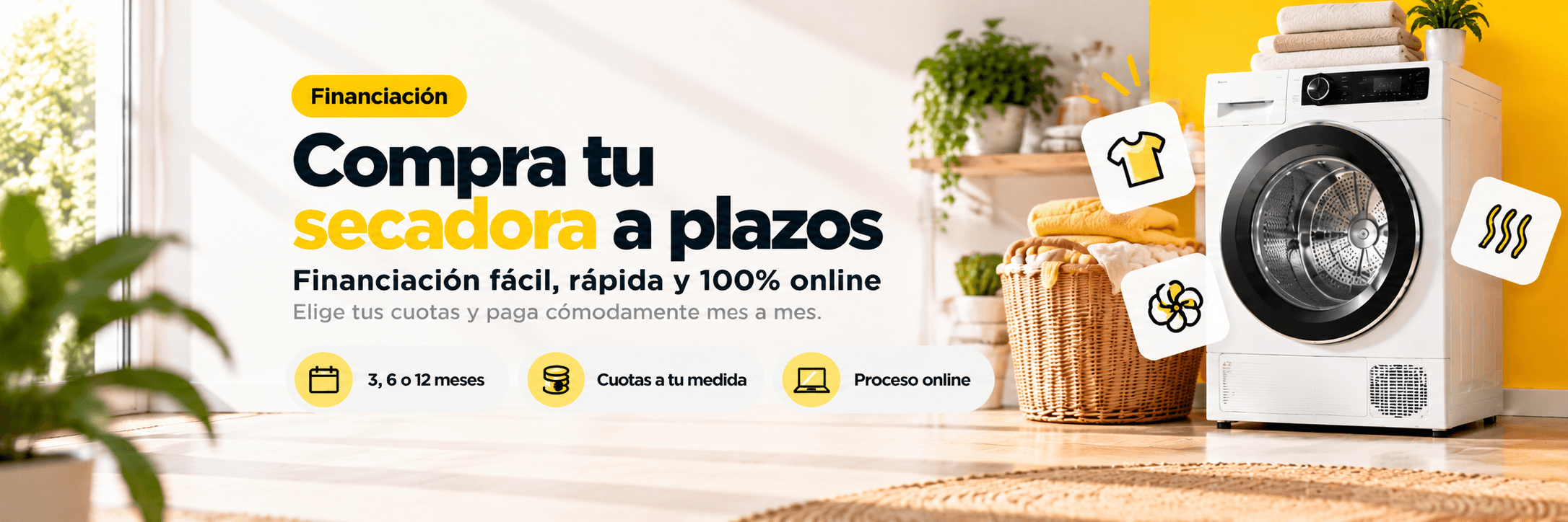 Comprar secadora a plazos en ElectroNow