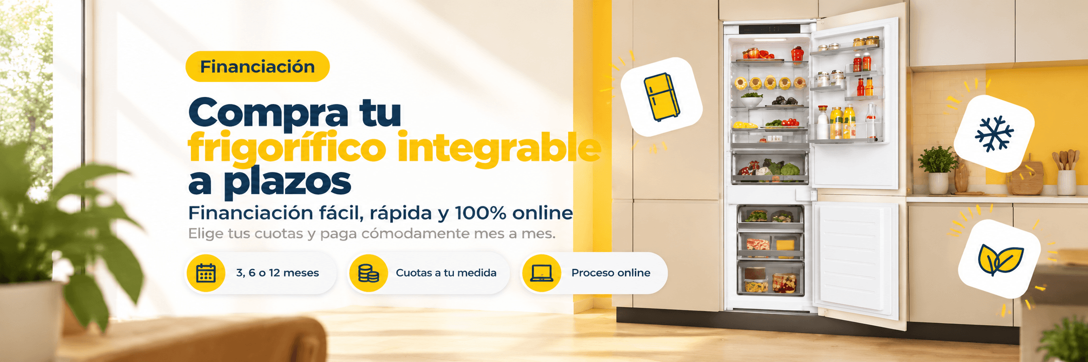 Comprar frigorífico integrable a plazos en ElectroNow
